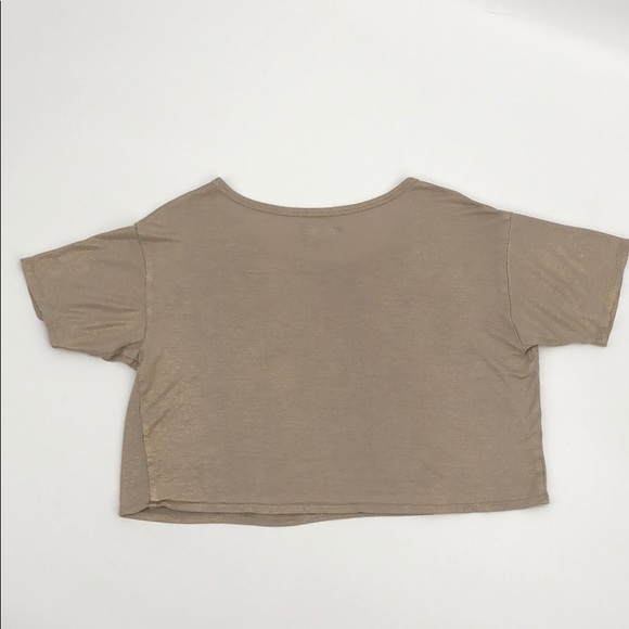 Hollister Gold Metallic Crop Top Size XS - Picture 5 of 6
